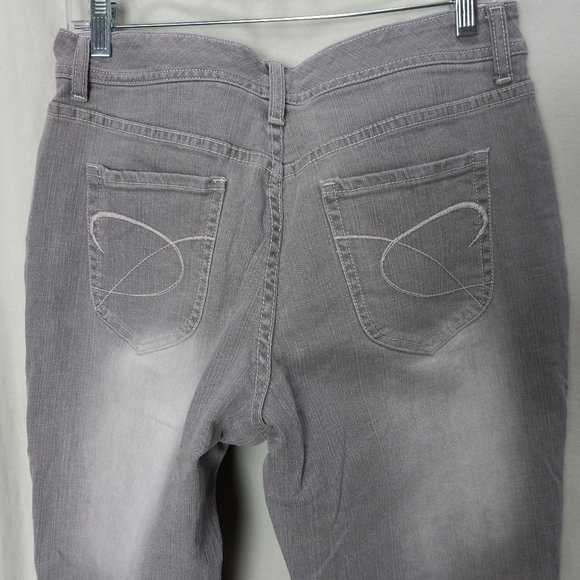 Chico's Platinum 31 X 33 Low Rise 5 Pocket Gray Denim Jeans (T-321) - Picture 9 of 11